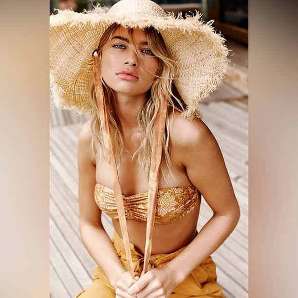 Free people sundripped raffia hat ??NWT Last One main image 4